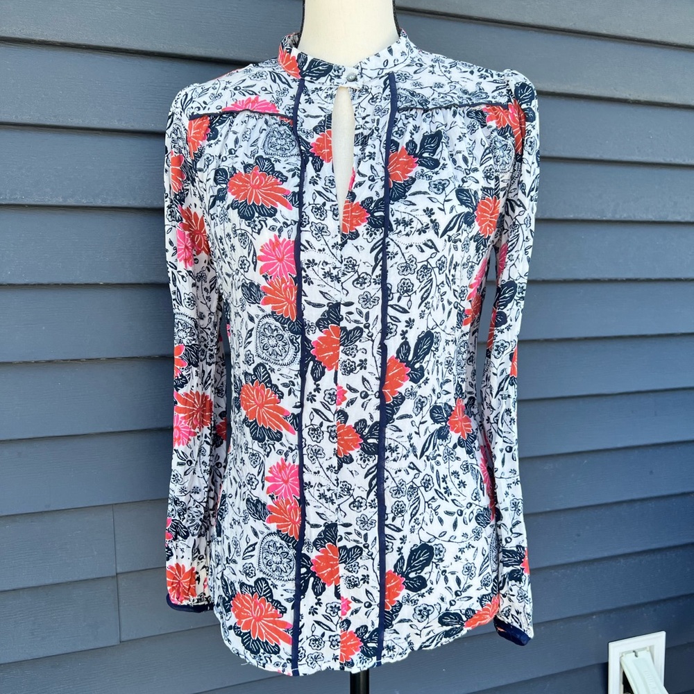 Anthropology Porridge light floral summer blouse top size S